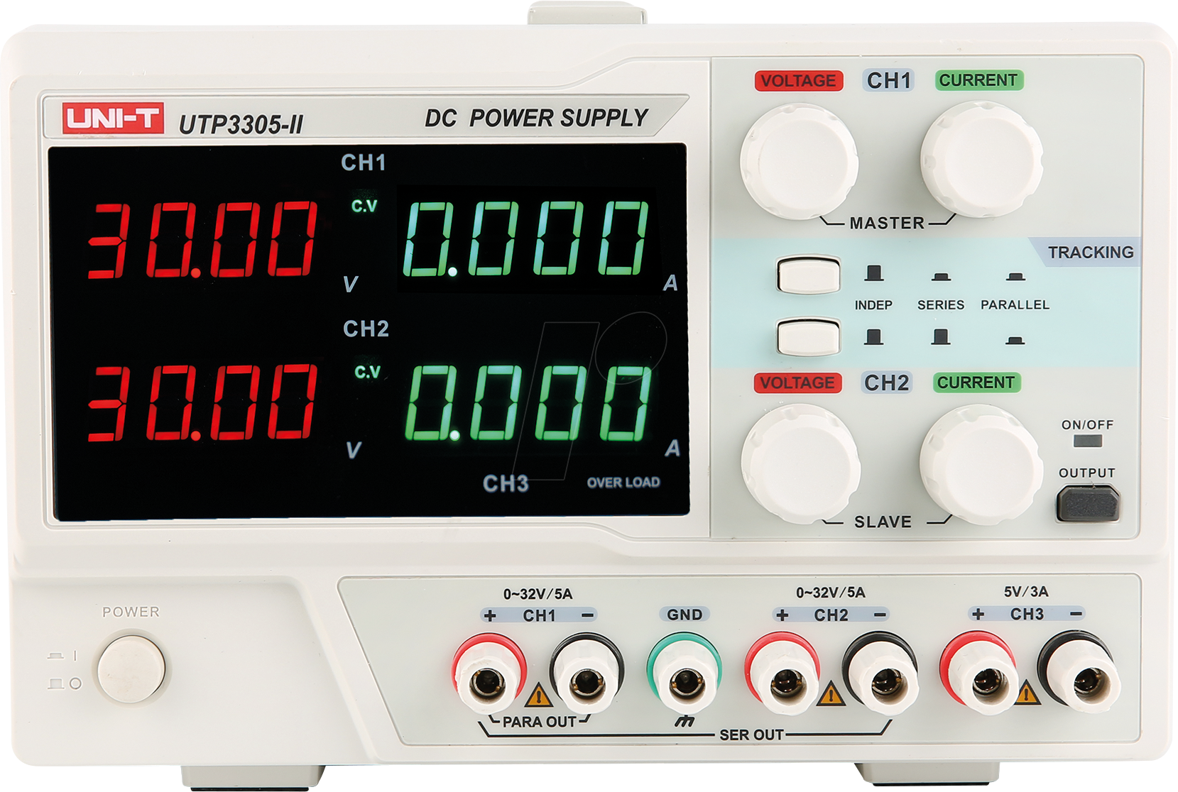 Thumbnail - UT P3305-II - Labornetzgerät P3305-II, 0-32 V, 5 A, 335 W, 3 Kanäle