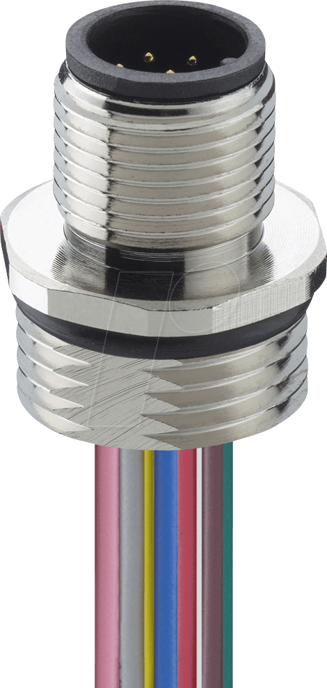 Thumbnail - LUT 1230 T16CW05 - Einbausteckverbinder, M12, 5 pol, Stecker,0,5 m