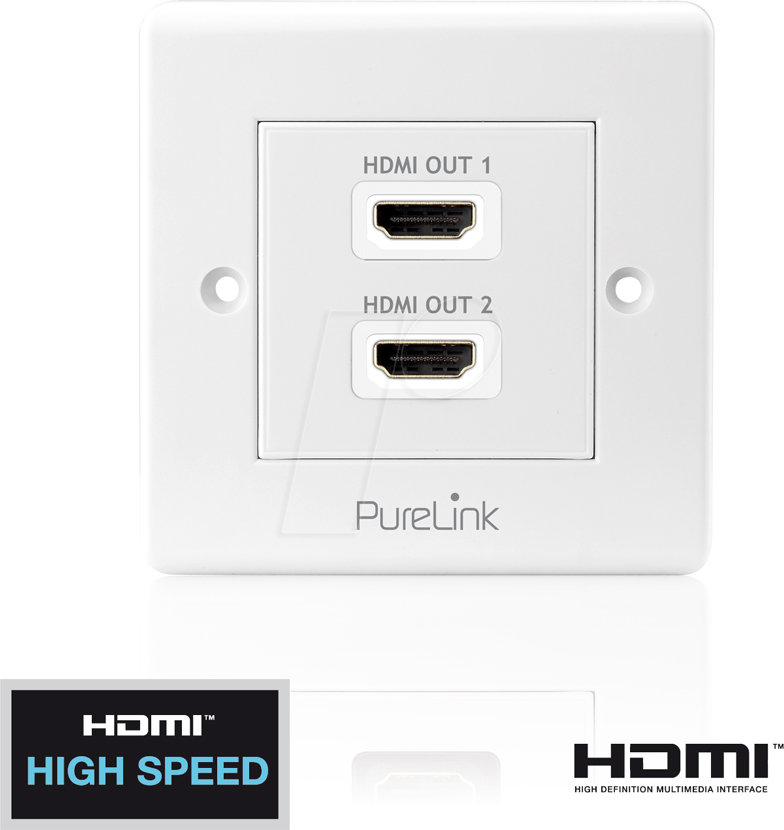 PURE PI105 - HDMI Anschlußdose, 2-fach, PureInstall Serie