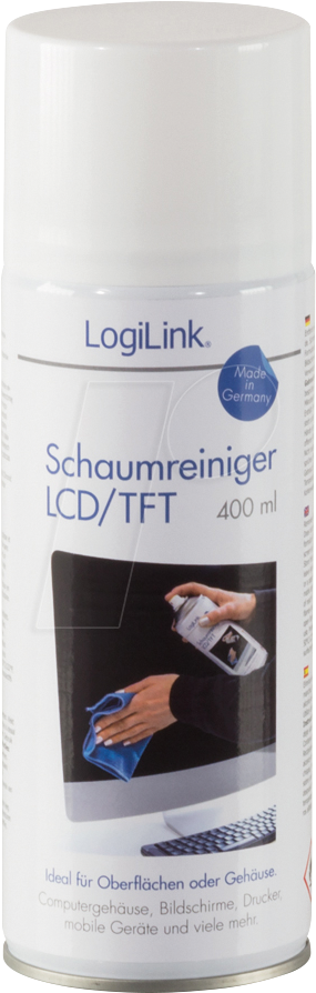 LOGILINK RP0012 - Schaumreiniger, LCD- und TFT-Bildschirme, 400 ml