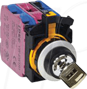 ID CW4K2AE20 - Schlüsselschalter CW, 28 mm , 2 NO