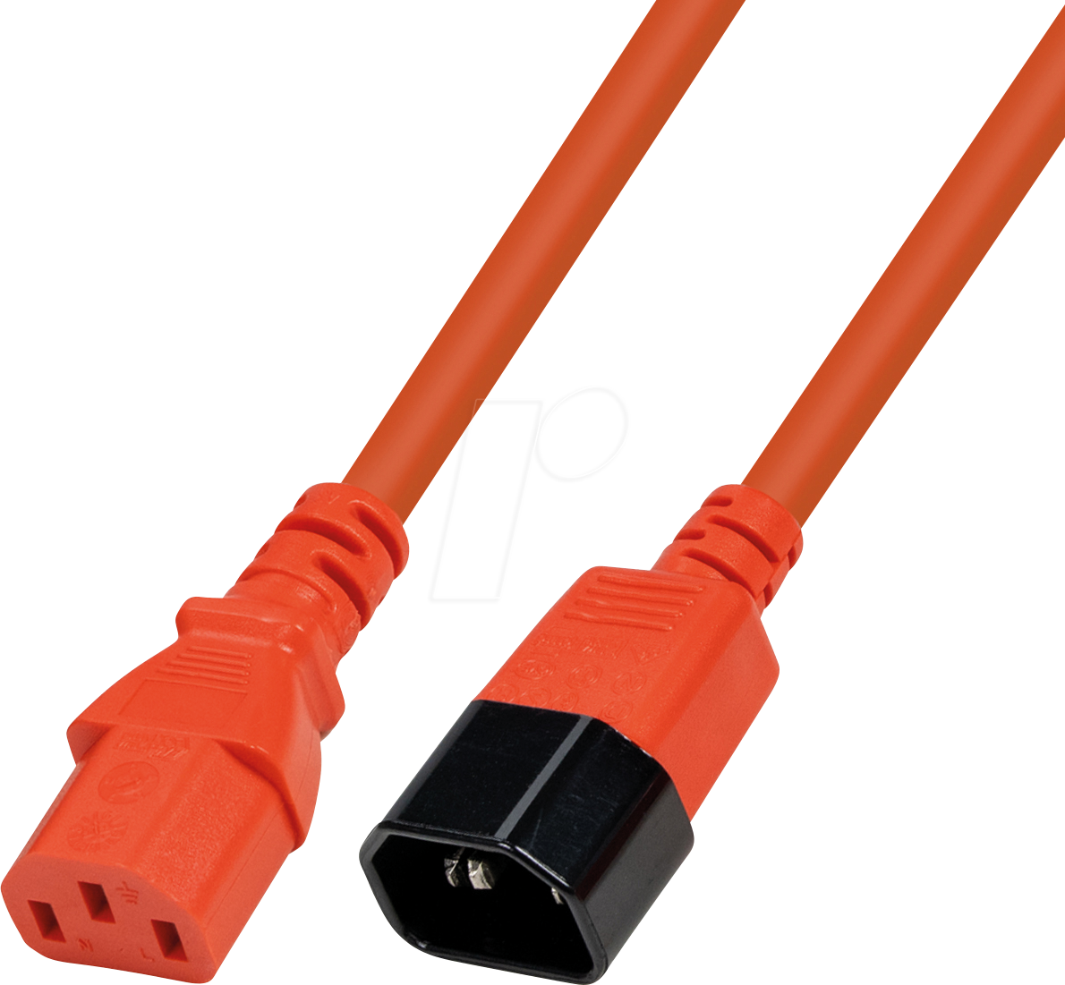 TTL 7100-0,3M-R - Netzkabel C13 auf C14, 0,3 m, rot