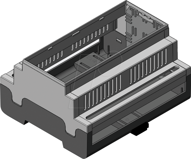 APRA DB6 OBK - Leergehäuse, offen, 107 x 58 x 90 mm, 6 TE