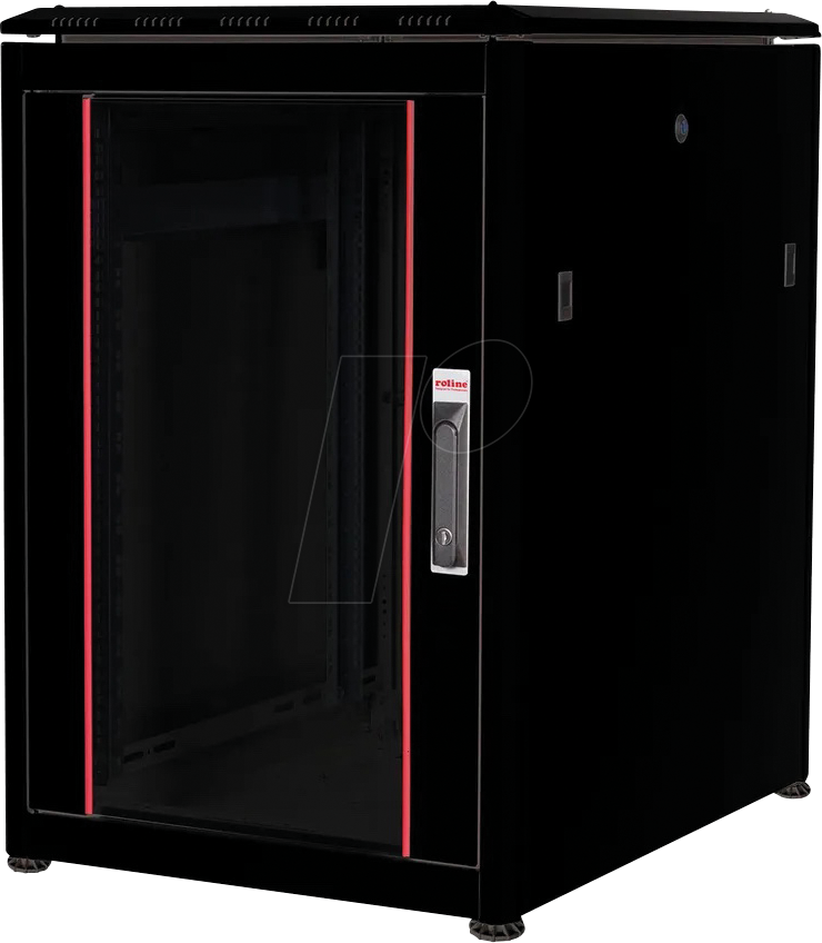 ROLINE 26210217 - 19'' Netzwerkschrank, 16 HE, 800mm Tiefe, schwarz
