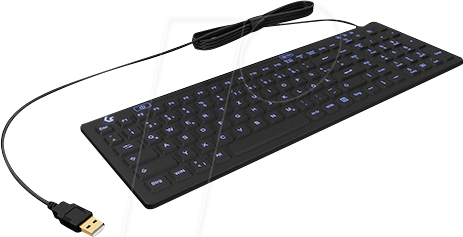 KEYSONIC 60885 - Tastatur, USB, Hygiene, schwarz