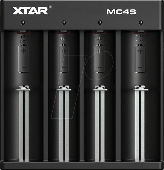 XTAR MC4S - Schnellladegerät, Typ-C, Li-Ion, 4 slot