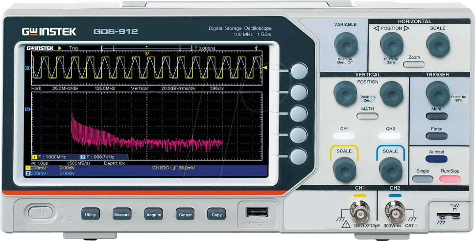 GDS-912 - Digital-Speicher-Oszilloskop GDS-912, 100 MHz, 2 Kanäle