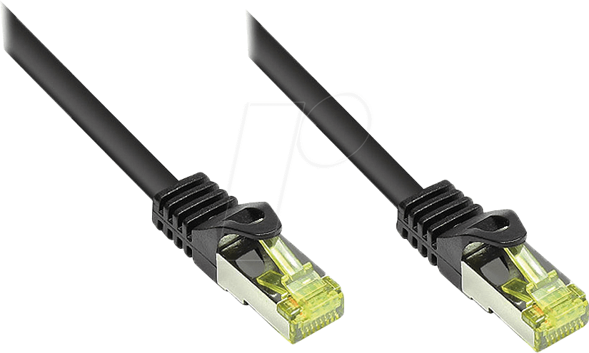 Thumbnail - GC 8070R-005S - Patchkabel - Cat.7 Rohkabel, schwarz, 0,5 m