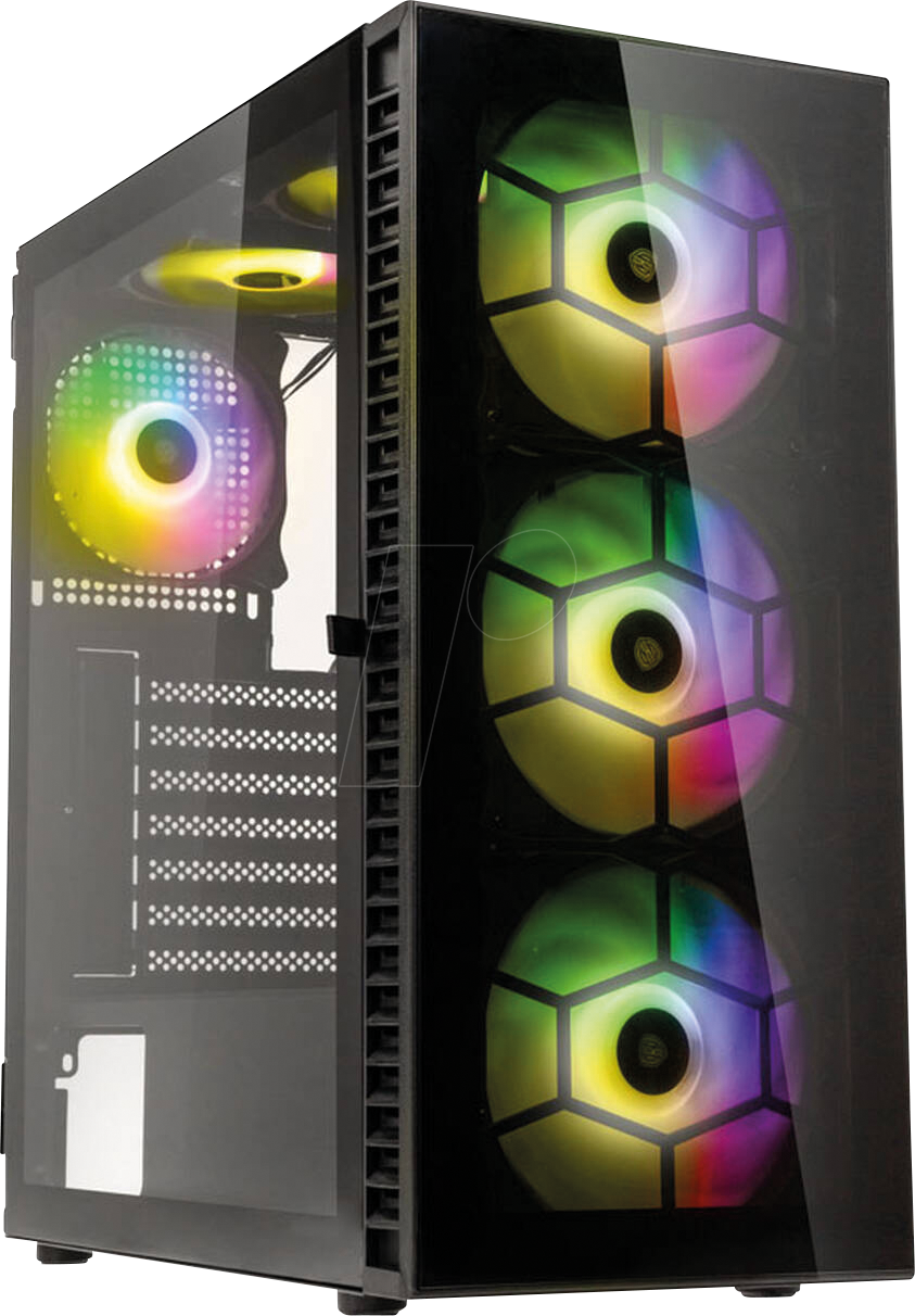 KOLINK 05358 - Kolink Observatory HF Glas ARGB Midi-Tower - schwarz