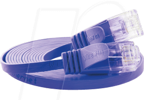 Thumbnail - SLIM U6 1 VT - Cat.6 SLIM-Patchkabel, U/UTP, 1 m, violett