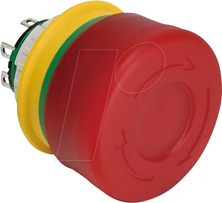 ID LV3SG02Q4R - Not-Aus Taster, 16 mm, beleuchtet, Not-Halt, Lötanschluss kurz