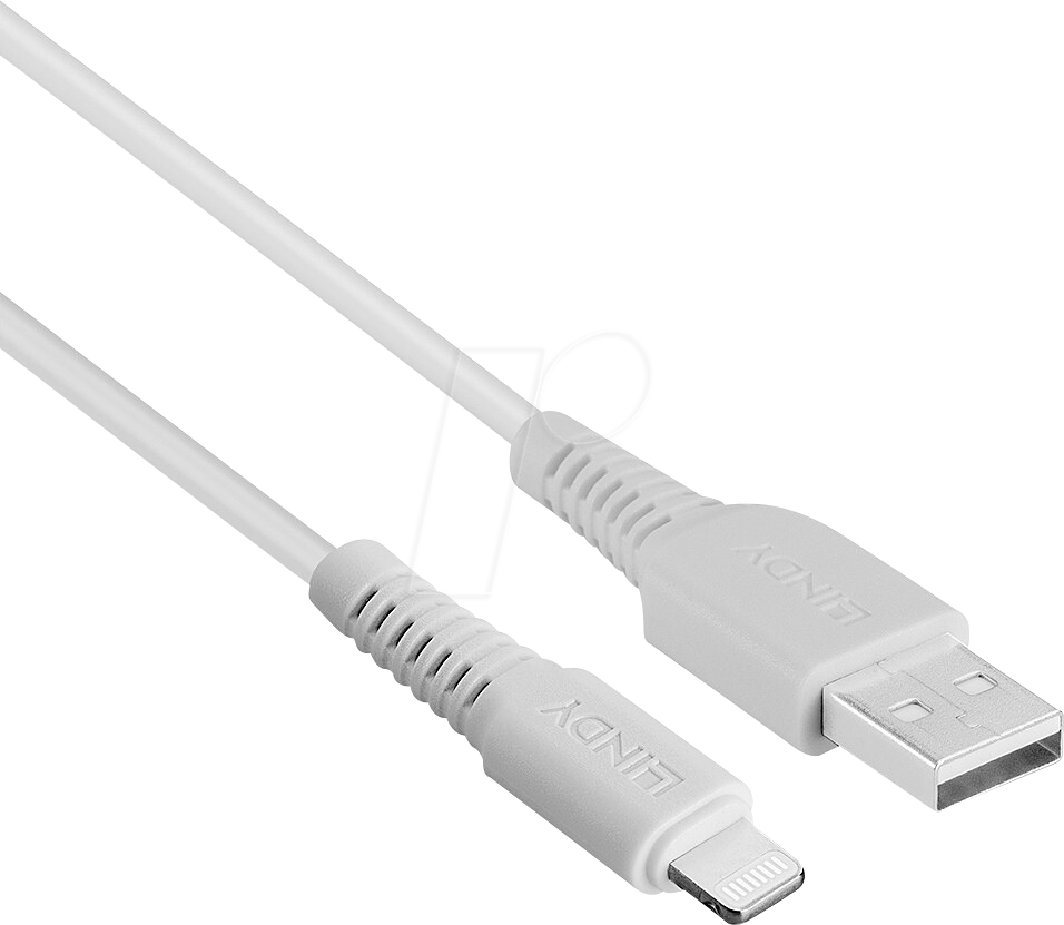LINDY 31325 - Sync- & Ladekabel, USB-A > Lightning, MFi, 0,5 m, weiß