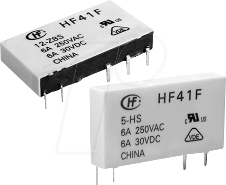 HF41F-005-ZST - Power-Relais subminiatur, 5 V DC, 6 A, 1 Wechsler