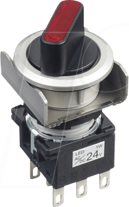 ID LB6MF2T64R - Wahlschalter LB, 22 mm , metallic