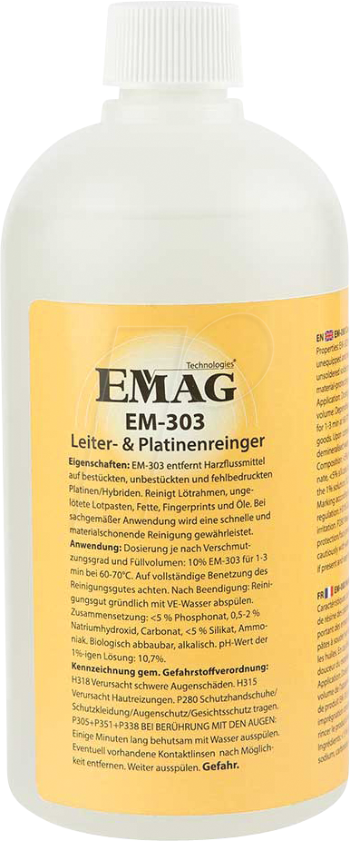 EMAG EM303 - Ultraschall-Reinigungskonzentrat, für Leiterplatten und Platinen