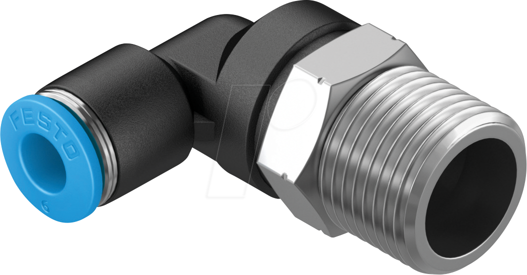 FESTO 190660 - Steckverschraubung, L-Form, mit Außensechskant, R3/8 Ø 6 mm