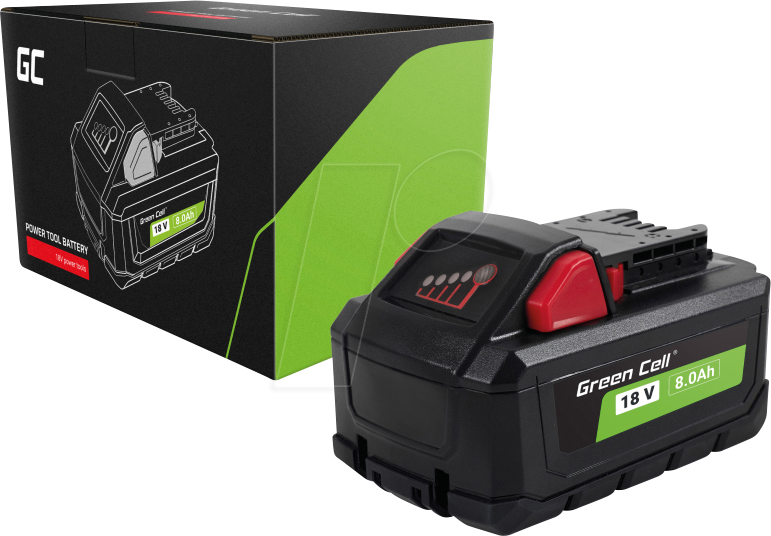 GC PTML18V8 - Werkzeugakku für Milwaukee-Geräte, 18 V, 8Ah