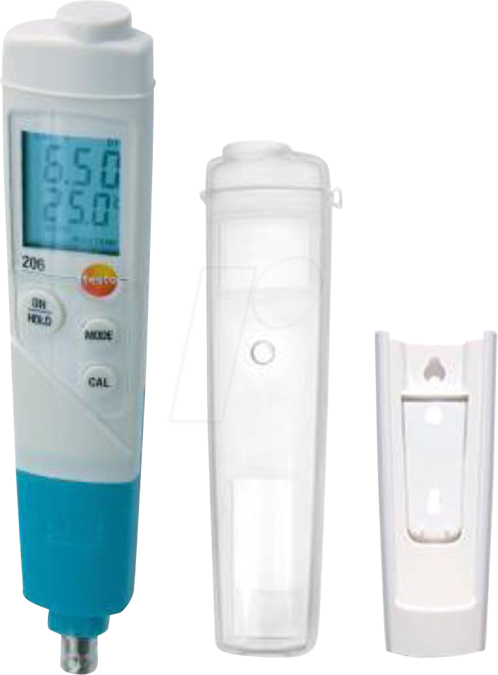TESTO 0563 2063 - pH-Messgerät testo 206-pH3, 0,0 bis 14,0 pH, flexibel einsetzbar