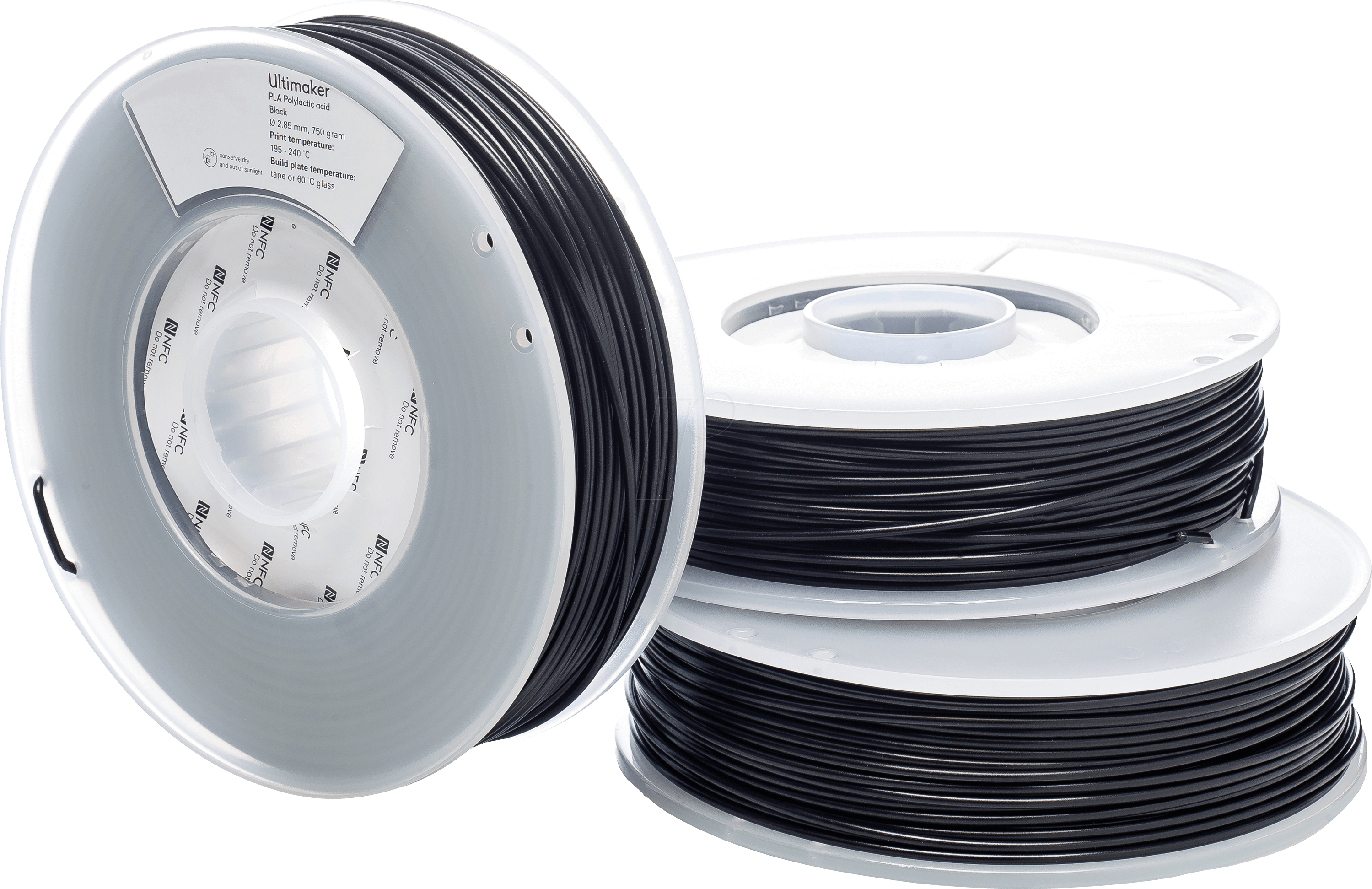 ULTIMAKER 74555 - Filament, PLA, M0751 schwarz, 750 g