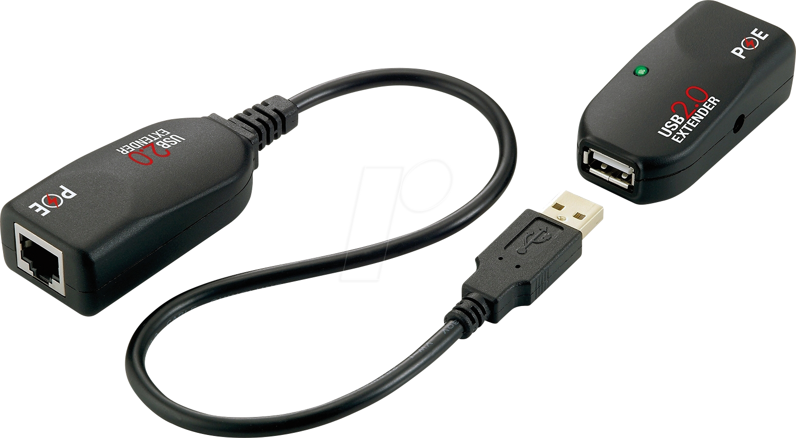 EXSYS EX-1441-2 - USB 2.0 Extender, USB-A Stecker/Buchse, CAT5/6, bis 50 m