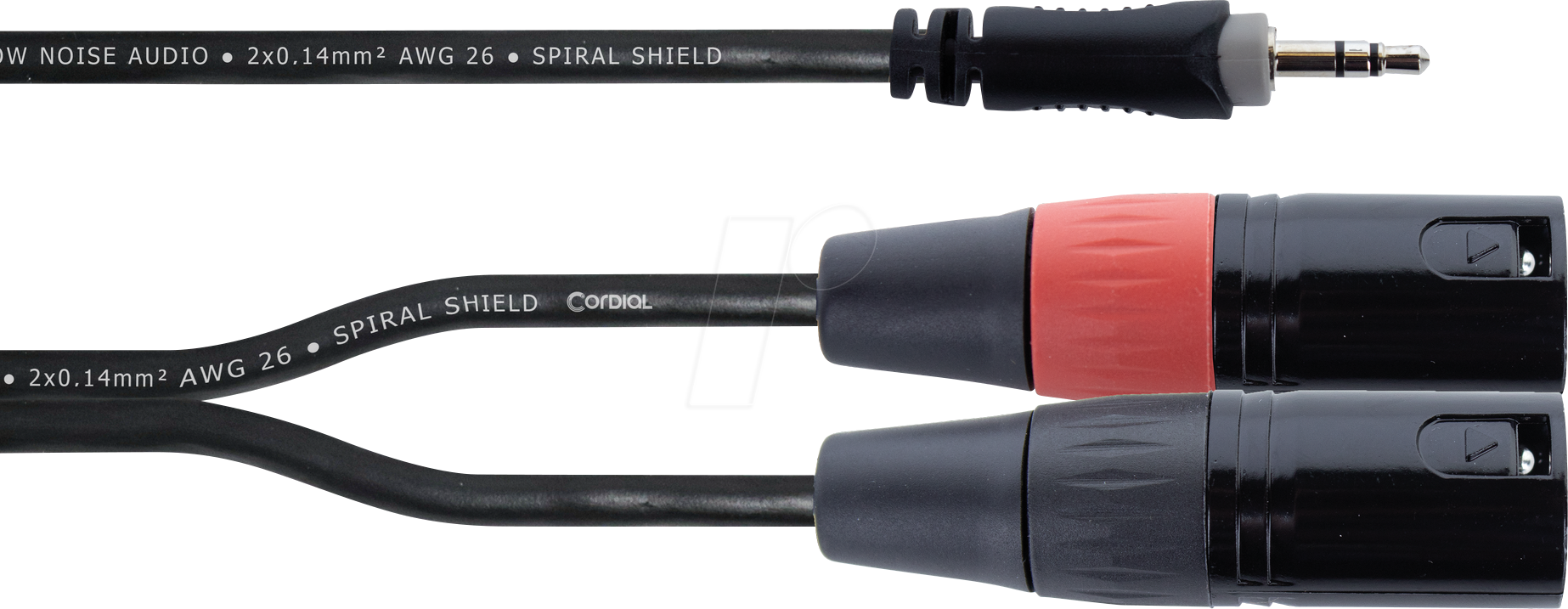 EY 1 WMM - Y-Adapter Kabel, 2x 3-pol XLR Stecker > 3,5 mm Mono Klinke, 1 m