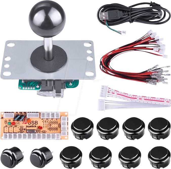 DEBO ARCADE KIT - Entwicklerboards - Arcade Knopf-/Joystick-Kit
