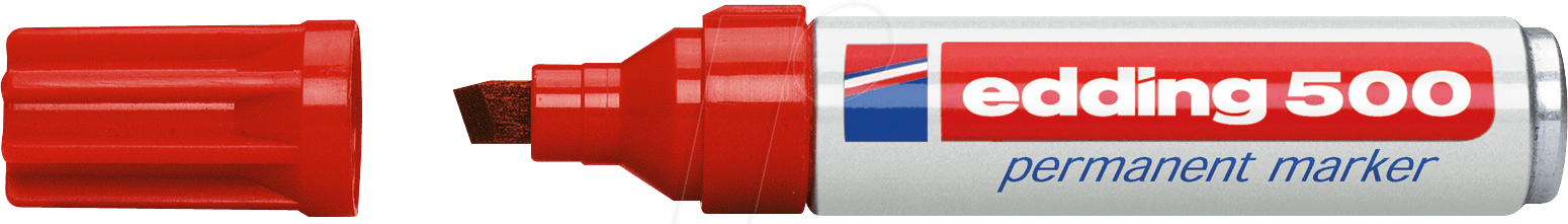 EDDING 500RT - Permanent Marker, 2,00 - 7,00 mm, rot