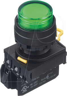 ID YW1LM2E10Q4G - Beleuchteter Einbautaster YW, 22 mm , 1 NO, schwarz