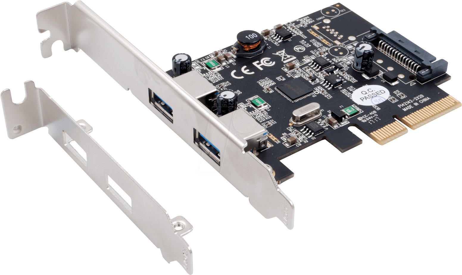 EXSYS EX-12001-2 - 2 Port USB 3.1 PCIe x4 Karte, 2x USB-A Buchse, inkl. LP Bügel