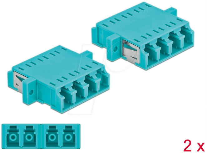 Thumbnail - DELOCK 86541 - LWL Kupplung LC Quad/LC Quad, 2 Stück