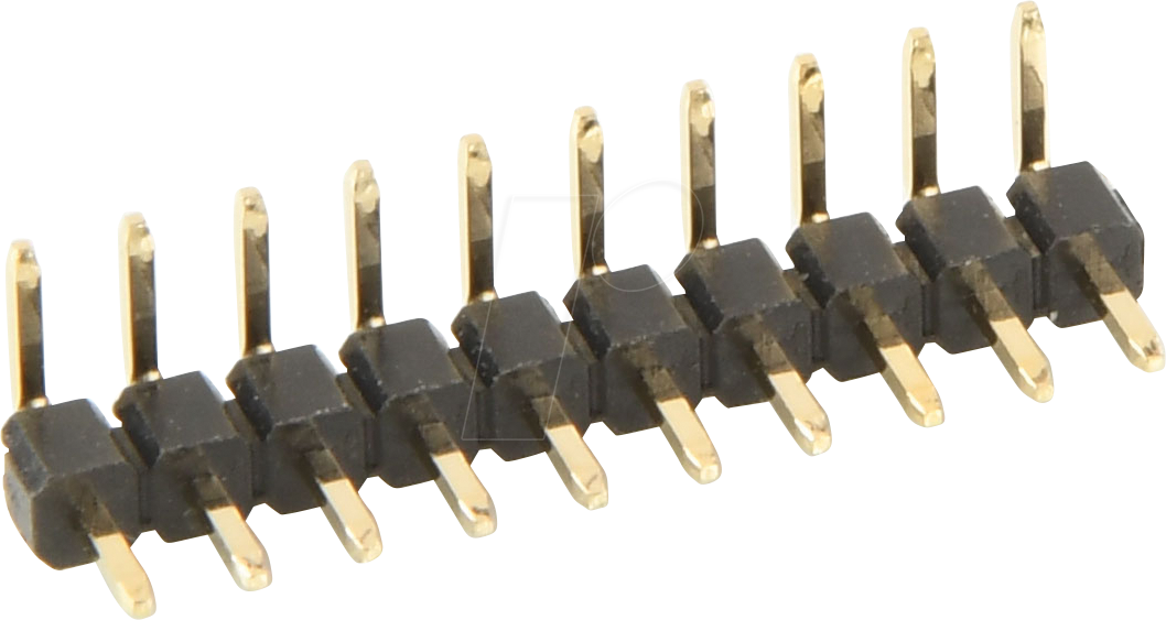 Thumbnail - W+P 946-12-010 - Stiftleiste RM 2,54mm, gewinkelt, 1-reihig, 10-polig