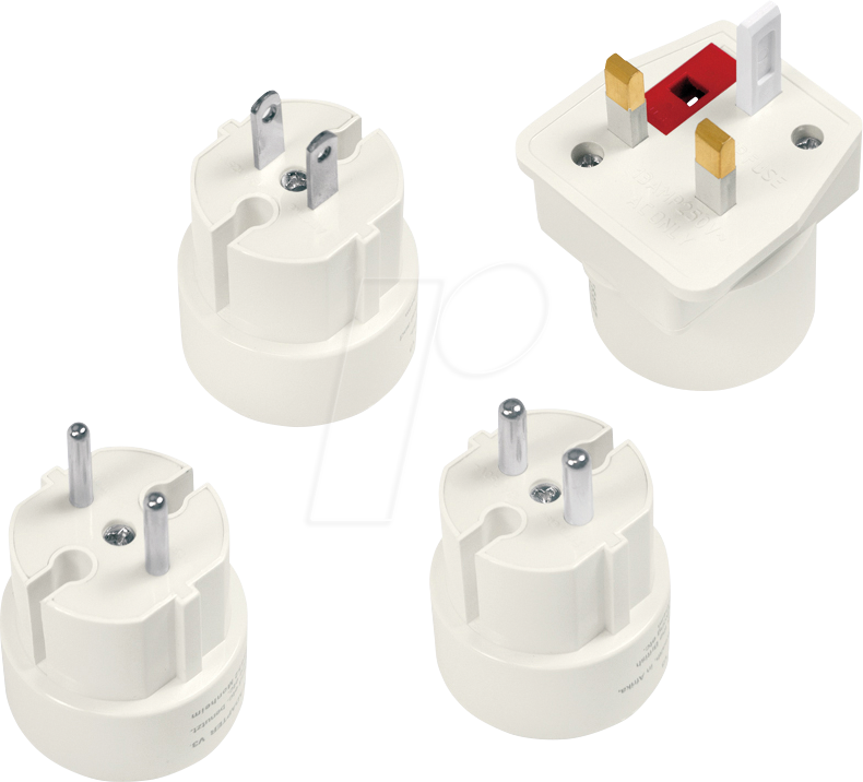 LOGILINK PA0186 - Reise-Stecker-Adapter Set, 4 Stück