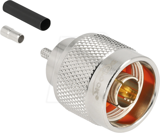 DELOCK 91763 - N Stecker zum Crimpen RG-174 / RG-316 mit passendem Schrumpfschl
