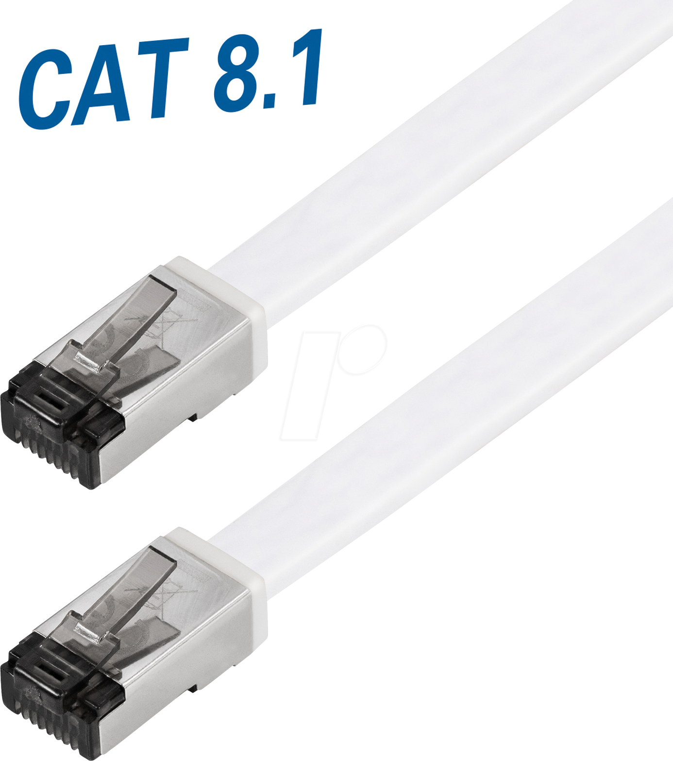TME TI56-10 - Patchkabel, Cat.8.1, U/FTP, flach, 10 m, weiß