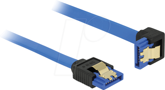 DELOCK 85093 - SATA 6 Gb/s Buchse gerade > SATA Buchse, unten 100 cm blau