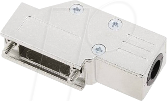 MHDCMR09-RA-K - D-Sub Kappe, 9-polig, gewinkelt, silber,