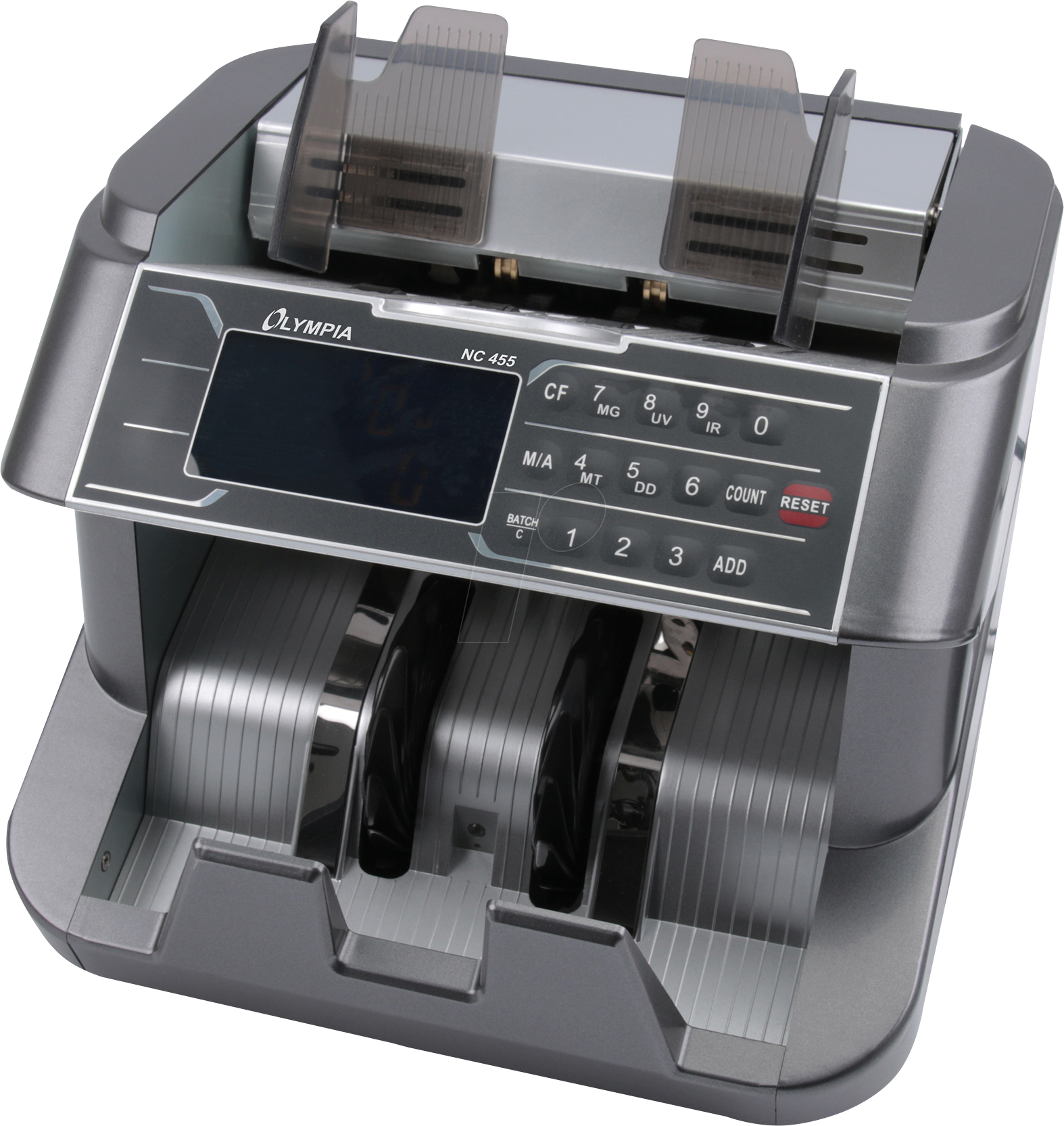 OLYMPIA NC 455 - Geldzählmaschine, Banknoten, 4 Sicherheitsmerkmale