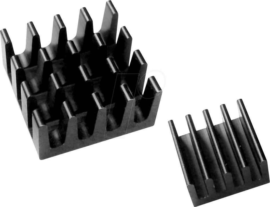 RPI COOL 2 BK - Raspberry Pi - Kühlsatz, 2-teilig, schwarz