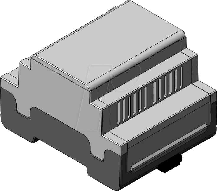 APRA DB4 GBS - Leergehäuse, geschlossen, 72 x 58 x 90 mm, 4 TE