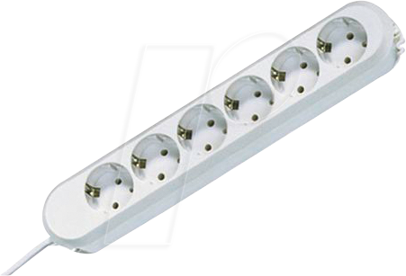 Thumbnail - BACH 381.247K - Steckdosenleiste SMART, 6-fach, Typ F - CEE 7/3, weiß