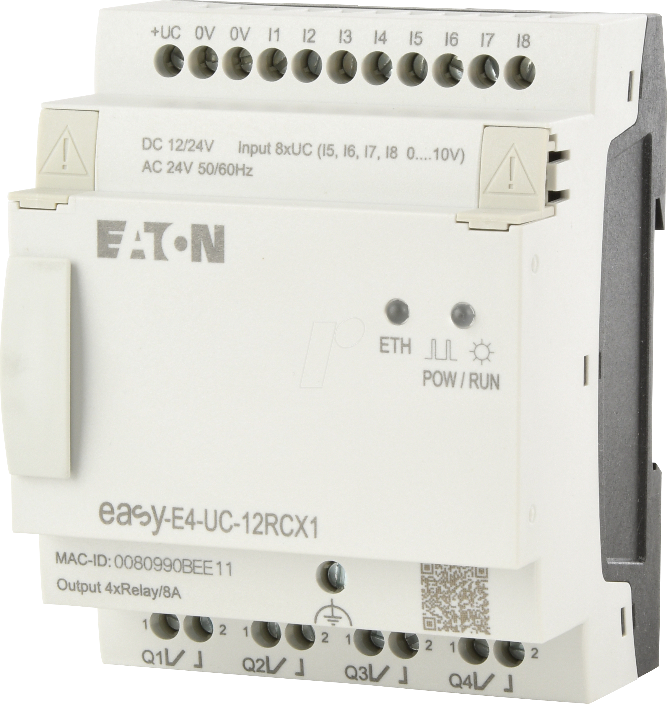 EASY-E4-UC-12RCX - Steuerrelais, 8DI,4D/A)4DO,4xRelais,24VAC/VDC