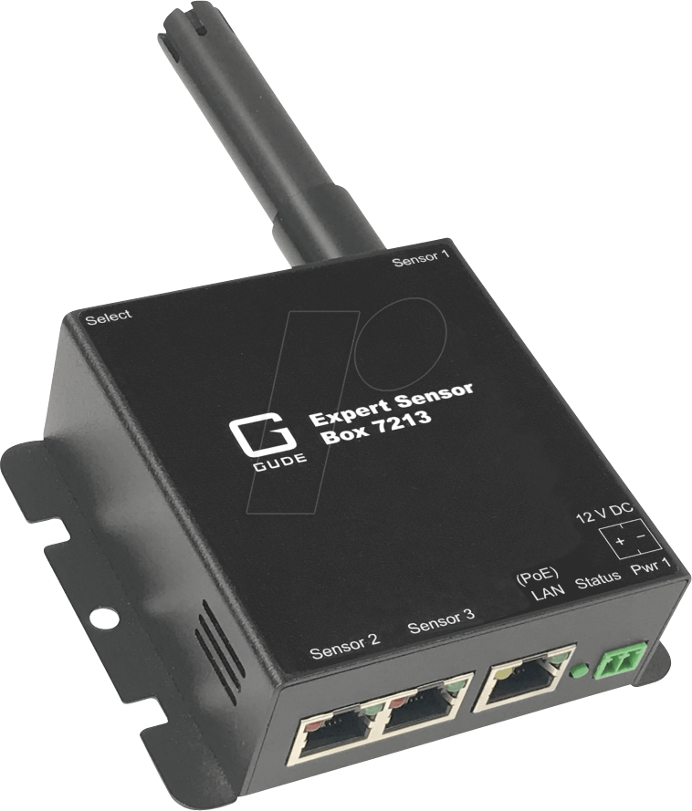 Thumbnail - GUDE 7213-12 - LAN-Sensor, Temperatur, Luftfeuchte, PoE