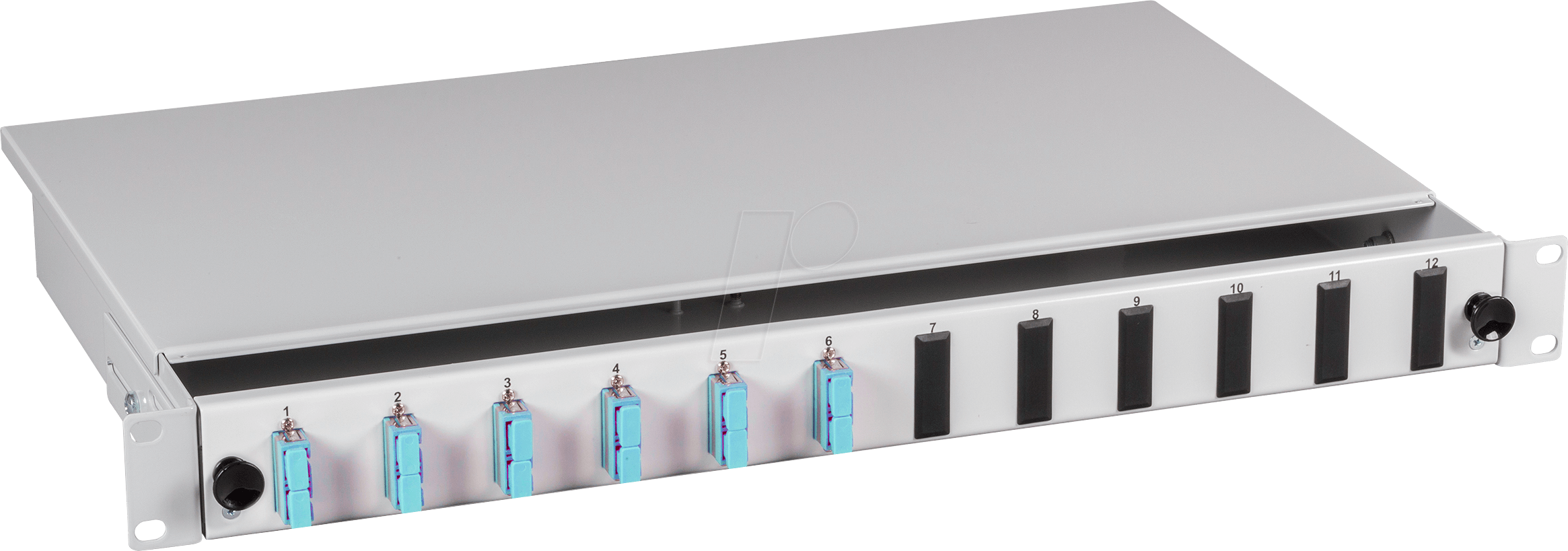 B70203-12OM3 - Spleißbox SC/SC 12 Pigtails / 6 Kupplungen OM3