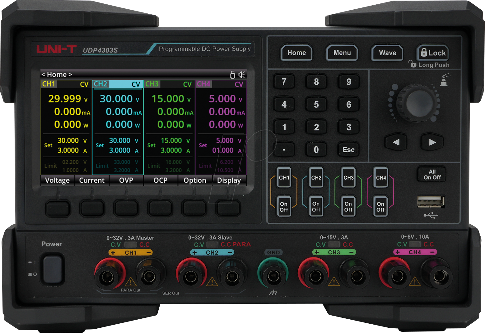 UT DP4303S - Labornetzgerät UDP4303S, 0-32 V, 0-3 A, 297 W, 4 Kanal