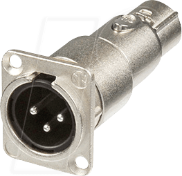 NEUTRIK NA3MDF - Adapter XLR-Stecker/Buchse, 3-polig