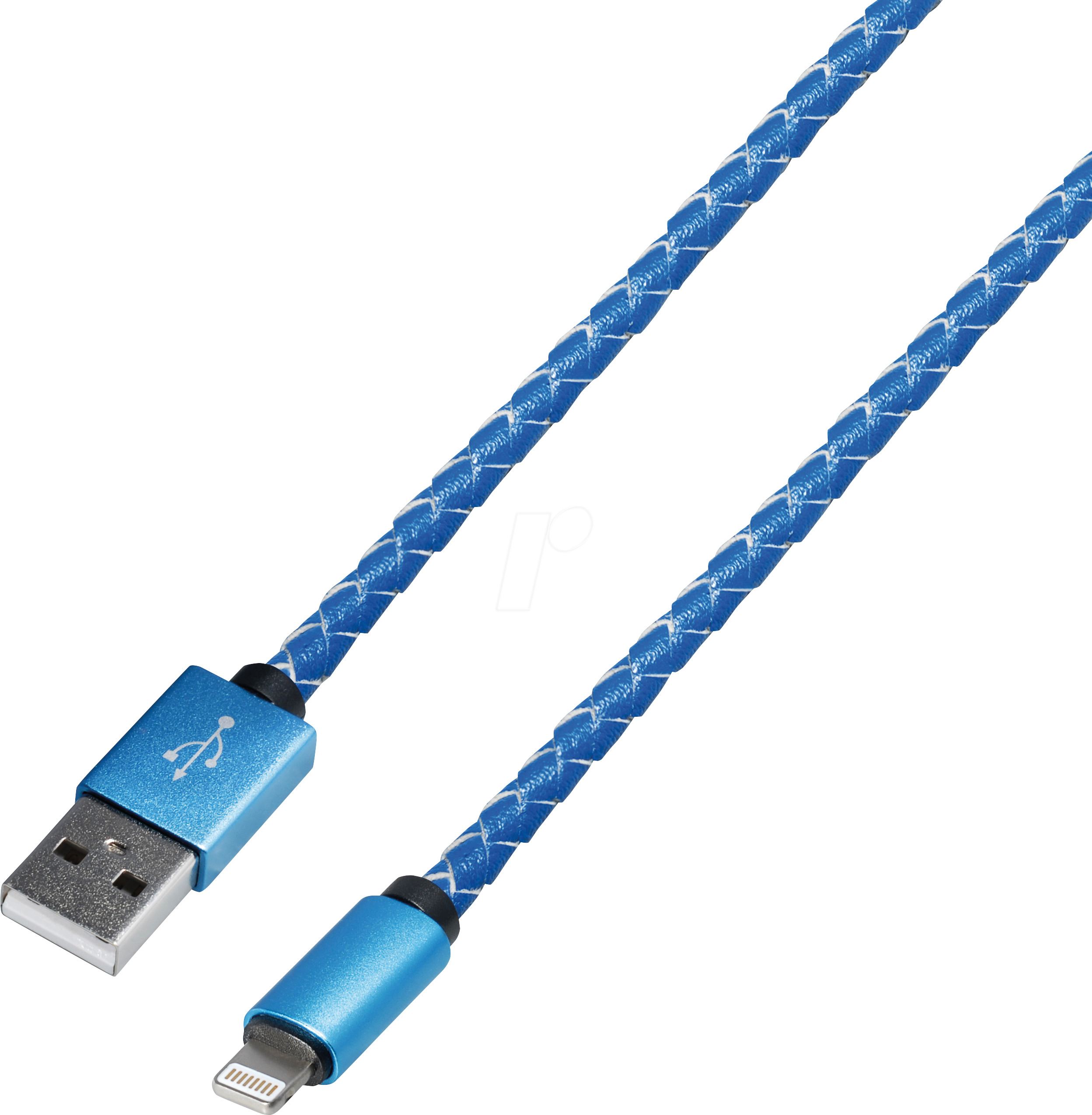 MATR M13L - Sync- & Ladekabel, USB A -> 8 pol, 1,0m, Leder, blau