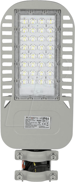 VT-21959 - Straßenleuchte, 50 W, 6850 lm, 6400 K, schwarz, IP65