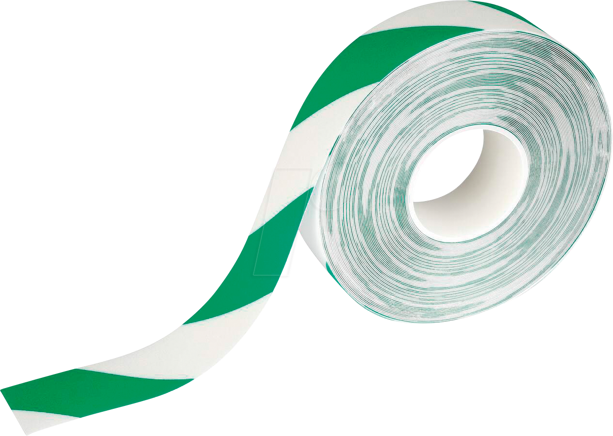 DURABLE 1726131 - Bodenmarkierungsband, grün/weiß, 50mm x 30 m