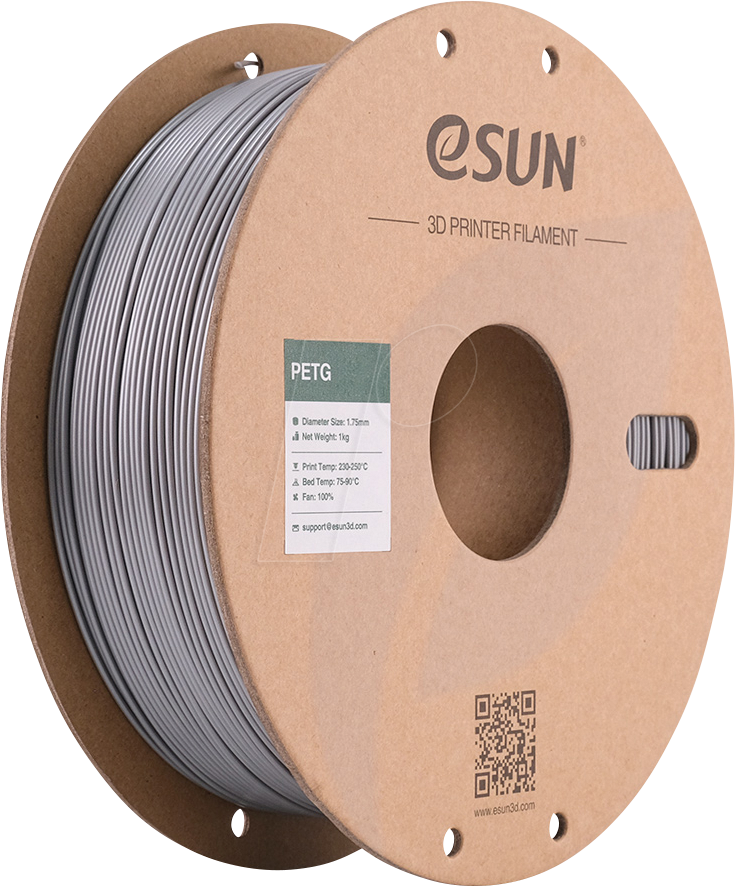 ESUN 72262102 - Filament, PETG, 1,75 mm, silber, 1 kg