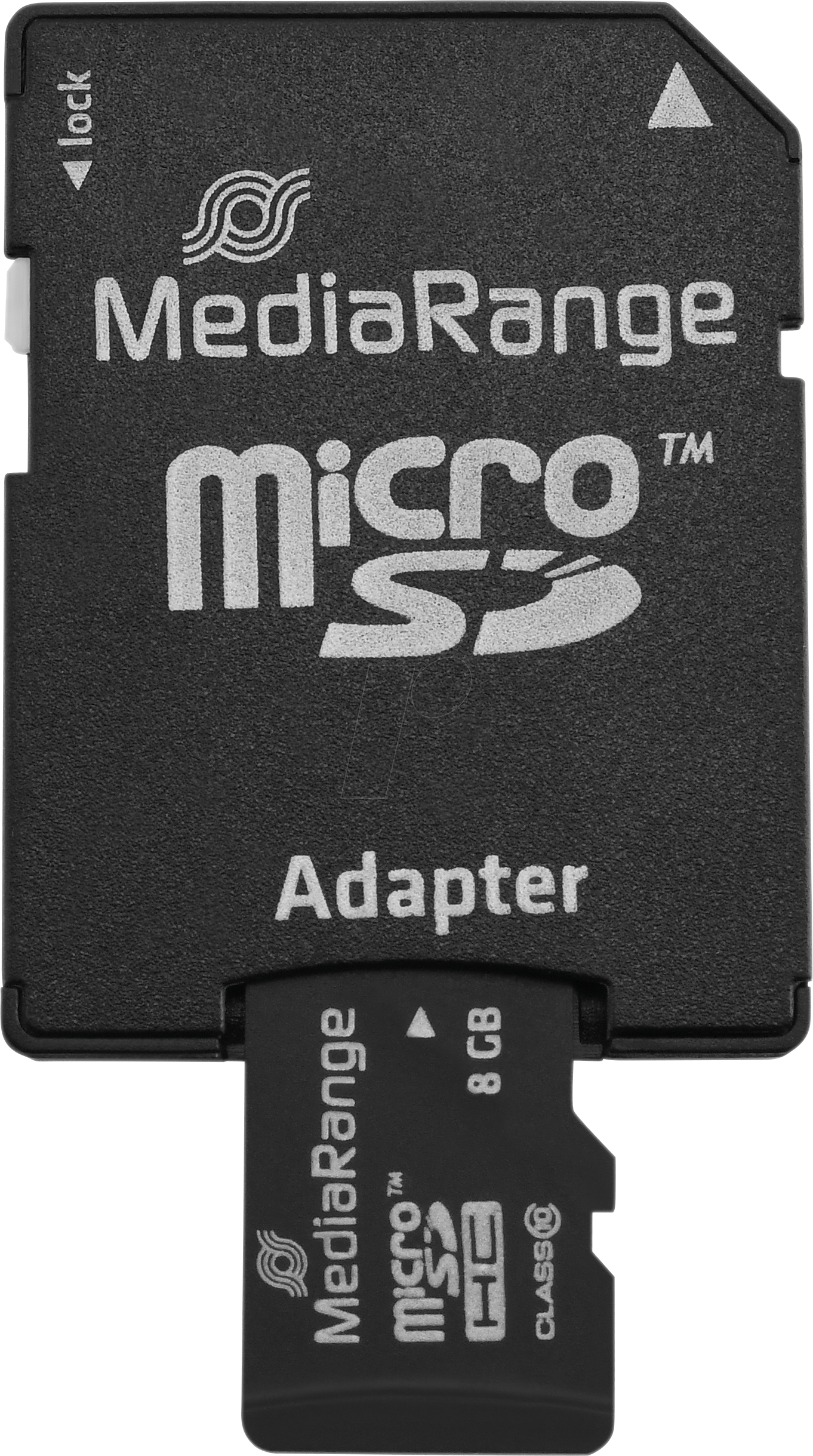 MR 957 - MicroSDHC-Speicherkarte 8GB, MediaRange Class 10, mit Adapter